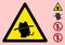 Vector Smoking Guy Warning Triangle Sign Icon