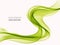 Vector smooth green wave background Abstract green wave