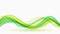 Vector smooth green wave background Wave flow background