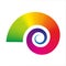 Vector snail icon rainbow gradient colored - snail