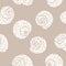 Vector Snail Shells with Florals on Soft Beige seamless pattern background.