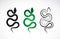 Vector of snake design on white background. Animals. Reptile. Snakes logo or icon. Easy editable layered vector illustration