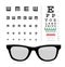 Vector Snellen eye test chart