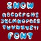 Vector snow alphabet