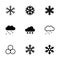 Vector snow icon set