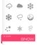 Vector snow icon set