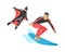 Vector snowboard jumping extreme athletes silhouettes illustration life set speed skydiver wakeboard surfing flyboard