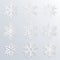 Vector snowflake icons