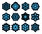 vector snowflake stickers