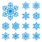 Vector snowflakes set