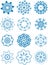 Vector snowflakes set