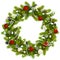 Vector Snowy Christmas Fir Wreath
