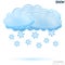 Vector snowy icon template