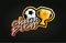 Vector soccer or footnall ball and cup sticker illustration. Champion sports league logo emblem badge graphic with trophy