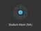 Vector Sodium Atom Design - Illustration of Sodium Element Diagram