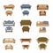 Vector sofa and armchair icons in retro colors