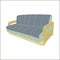 Vector sofa with decorative for lounge sitting or drawing room home design realistic illustration. Double furniture