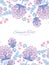 Vector soft purple flowers vertical double borders