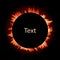 Vector solar eclipse with text frame