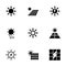 Vector solar energy icon set