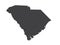 Vector South Carolina Map silhouette