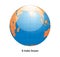 vector South India Ocean Globe