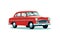 Vector of a soviet russian vintage car. Retro car poster