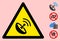 Vector Space Antenna Warning Triangle Sign Icon