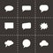 Vector speach bubbles icon set