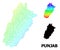 Vector Spectral Pixelated Map of Punjab Province