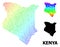 Vector Spectrum Dot Map of Kenya