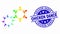 Vector Spectrum Dot People Collaborations Icon and Distress Chicken Dance Stamp Seal