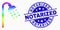 Vector Spectrum Dot Shower Stream Icon and Distress Notarized Stamp