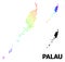 Vector Spectrum Gradient Pixel Map of Palau Islands