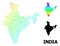 Vector Spectrum Gradient Pixelated Map of India
