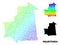 Vector Spectrum Gradient Pixelated Map of Mauritania