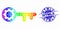 Vector Spectrum Pixelated Key Gear Icon and Scratched Html5 Stamp