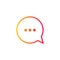 Vector speech chat bubble icon. Communication message speech bubble web sign design dialog