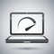 Vector speed test laptop icon