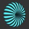 Vector Spiral Optical Illusion Template. Spiral Twisted Vortex Bagel Shape