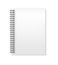 Vector spiral rings notebook copybook white mockup