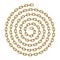 Vector spiral shaped golden chain isolated on a white background