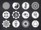 Vector Spiritual Icons Set on Blackboard