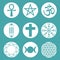 Vector Spiritual Symbols Set