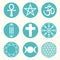 Vector Spiritual Symbols Set Illustration