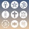 Vector Spiritual Symbols Set Illustration