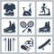 Vector sports goods icons set