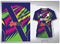 Vector sports shirt background image.colorful purple lightning zigzag pattern design, illustration, textile background for sports