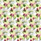 Vector Spring Apple or Cherry flowers blossom pattern