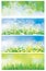 Vector spring nature banners.